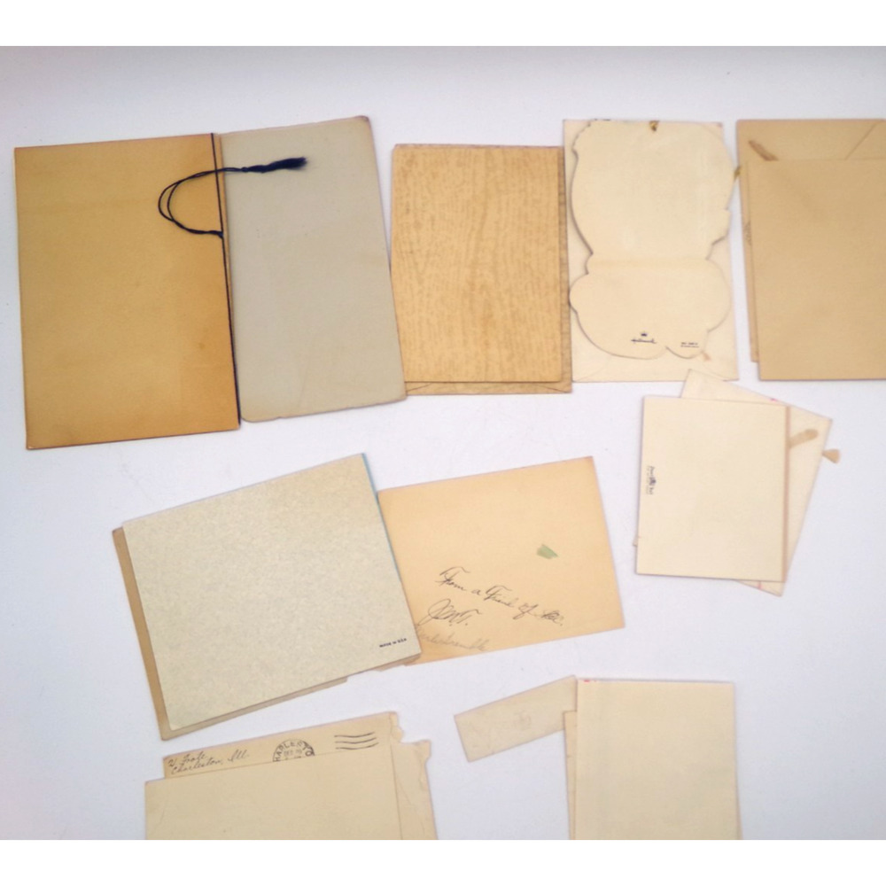 Vintage MCM Christmas Greeting Card Cute Girl Glitter Muff Happy New Year & more - Picture 9 of 16